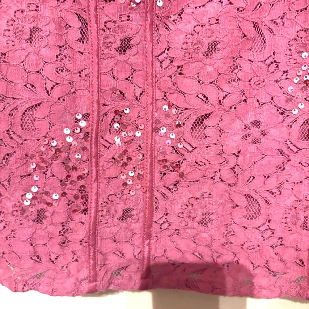 Anthropologie Dusty Rose Soraya Sequined Blouse Sz 10 - Picture 6 of 12